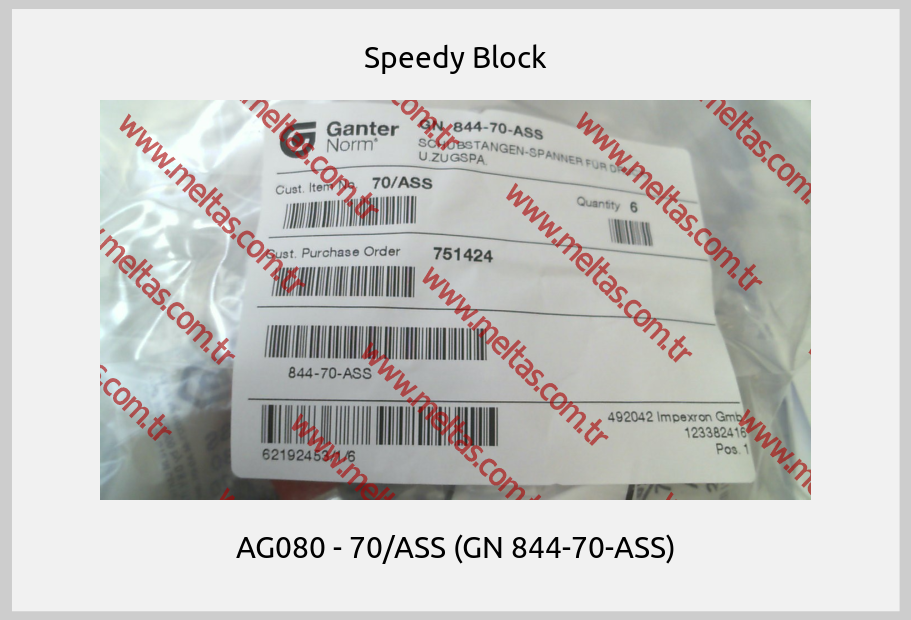 Speedy Block - AG080 - 70/ASS (GN 844-70-ASS)
